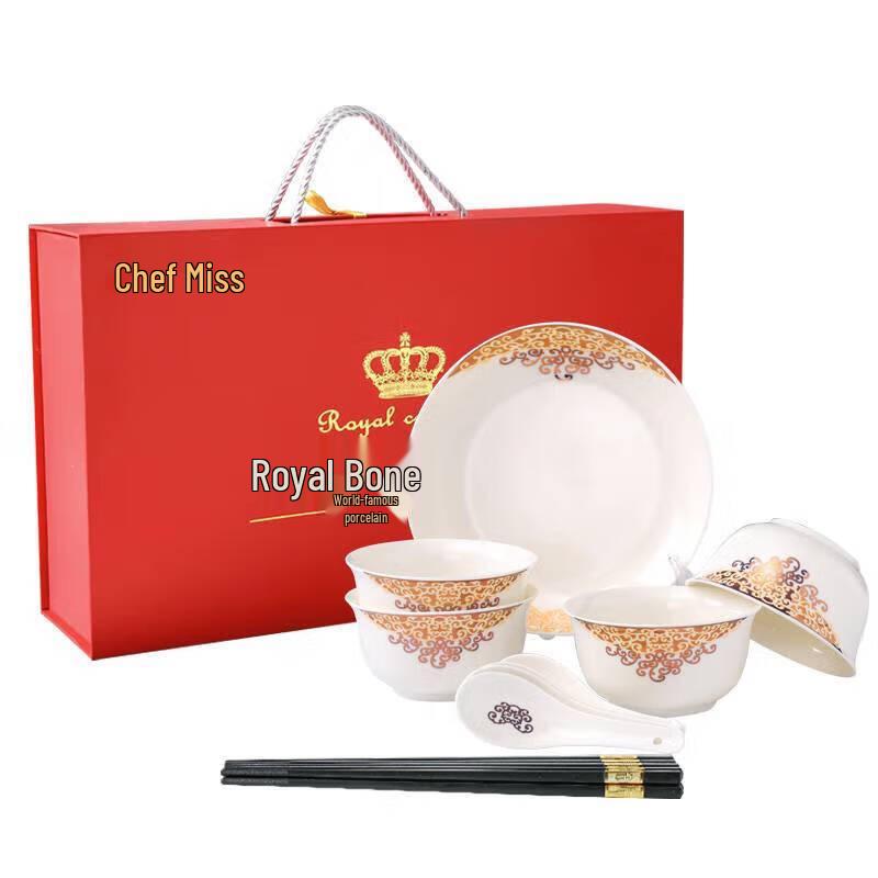 Kitchen Lady 13-Piece Minimalist Ceramic Tableware Set