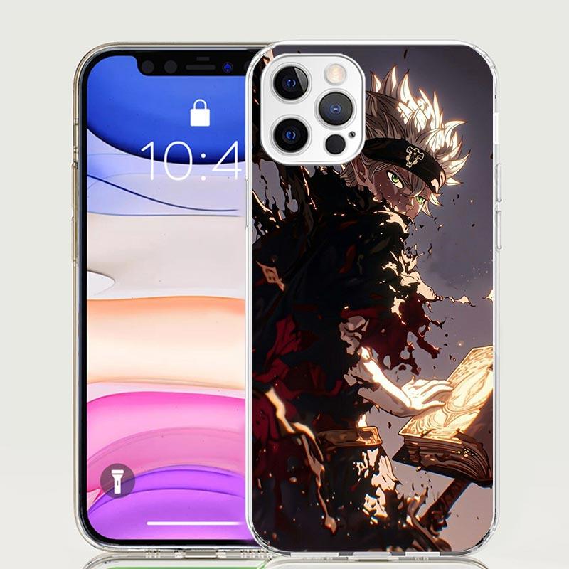 Black C-Clovers Anime Phone Case For iPhone 17 Air 16 15 Plus 11 14 Pro Max 13 Mini 12 7 8 + SE Pattern Art Customized Cover 17
