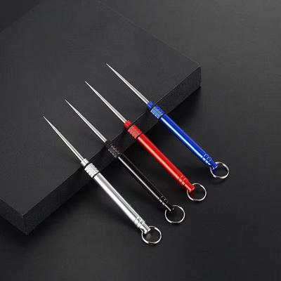 Titanium Toothpick Portable Metal Pocket Keychain Stainless Steel Reusable Toothpicks for Outdoor Camping Picnic Travel