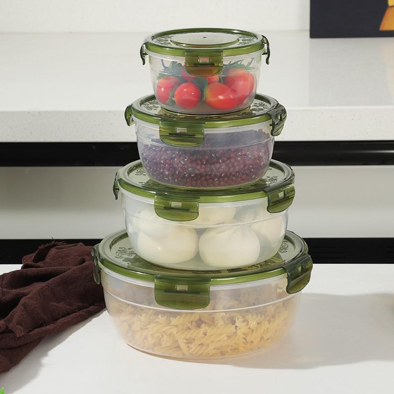Round Food-Grade Microwave Safe Storage & Lunch Box Set