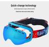 Double-Layer Anti-Fog Ski & Mountaineering Goggles for Enhanced Clarity - Suitable for Kids, Men, and Women.