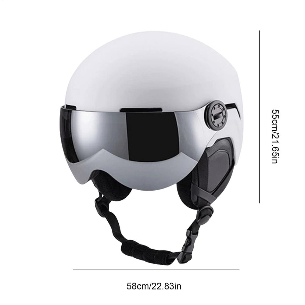 Snowboard Helmet Shockproof Warm Hat with Goggles Outdoor Protective Snow Ski Helmet for Men Women Youth Adults Skiers