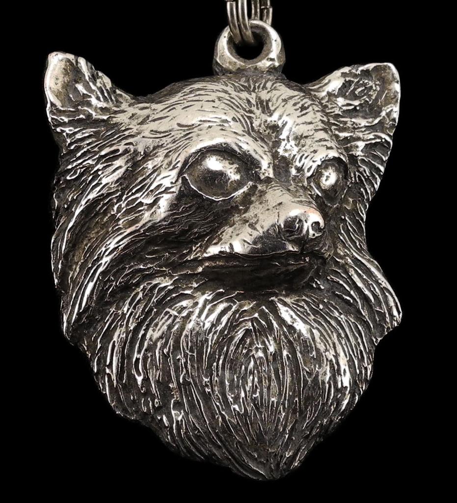 Chihuahua Langhaar - Hundekette in Geschenkbox, versilbertes Medaillon für Hundefans, auffälliger Anhänger der Marke Art-Dog