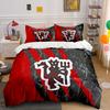 Rayas rojas y negras. Juegos de cama Juegos de fundas nórdicas Fundas nórdicas Fundas de almohada(1 * Funda de edredón 2 * Fundas de almohada sin relleno de edredón)
