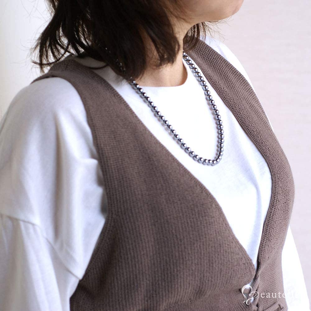 [beautéller] Terahertz Rubber Necklace - Stretchy for Easy On and Off! [6mm, 50cm]