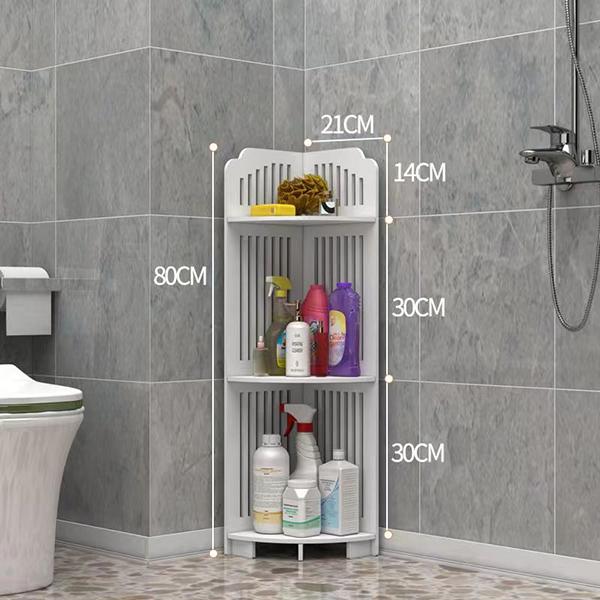 WTEMPO Toilet Storage Rack Floor Type Wall Corner Multi-layer Storage Rack Bathroom Toilet Bathroom Storage Rack