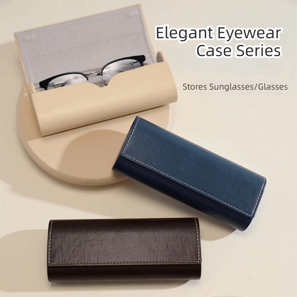 Leather Pu Glasses Case Large Capacity Dust-proof Eyewears Storage Box Eyewear Protector Case Anti-lost Glasses Bag Daily