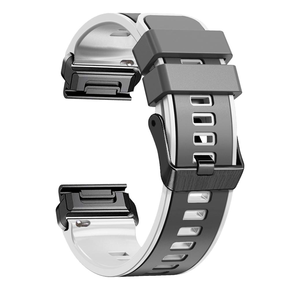 For Garmin Tactix 7 Pro/Tactix Delta Replacement Wristband Quick Release Dual-color Soft Silicone Sport Watch Band