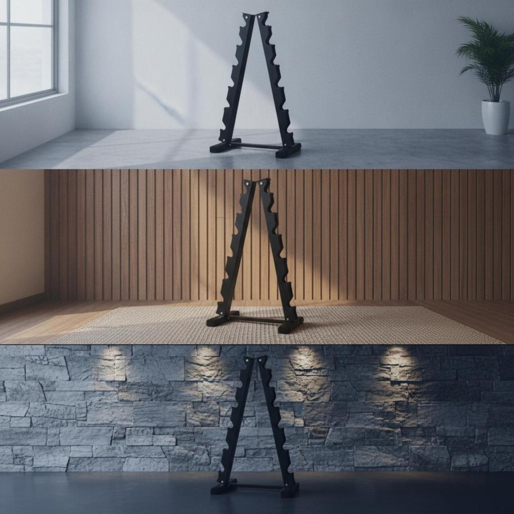 Triangular Dumbbell Rack Space-Saving Organized