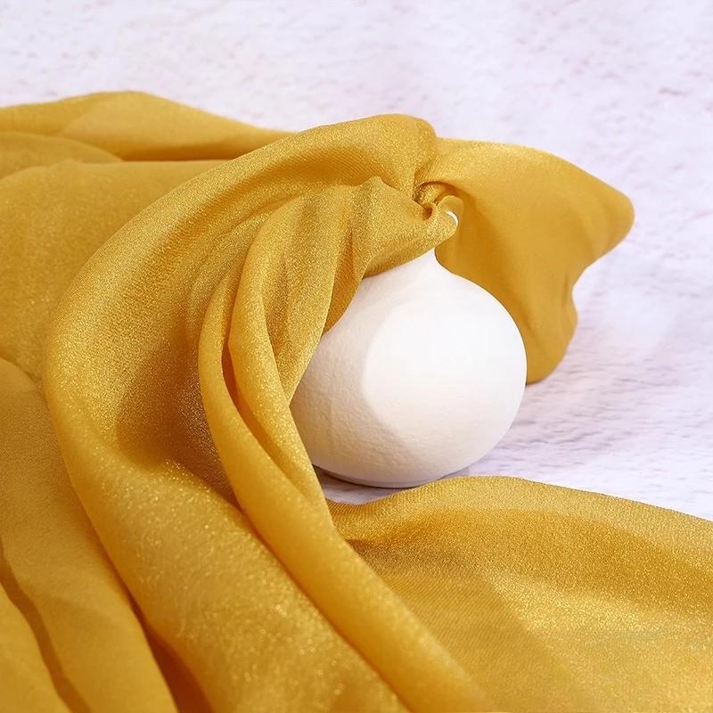 Wide 150cm Translucent Chiffon Tulle Fabric Material for Skirt Decoration Stage Performance Costumes DIY Sewing Handmade Fabric