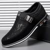 Business Men Leather Shoes for Men  New Comfort Trend Flat Work Shoes Casual Moccasin Sneakers Slip On Big Size Male Loafers