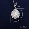 Exquisite Floral Cluster Pendant Necklace for Women Luxury Vintage Formal Neck Jewelry