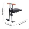Kids Bicycle Front Seat Cycling with Foldable Pedals for Mountain Bikes Black