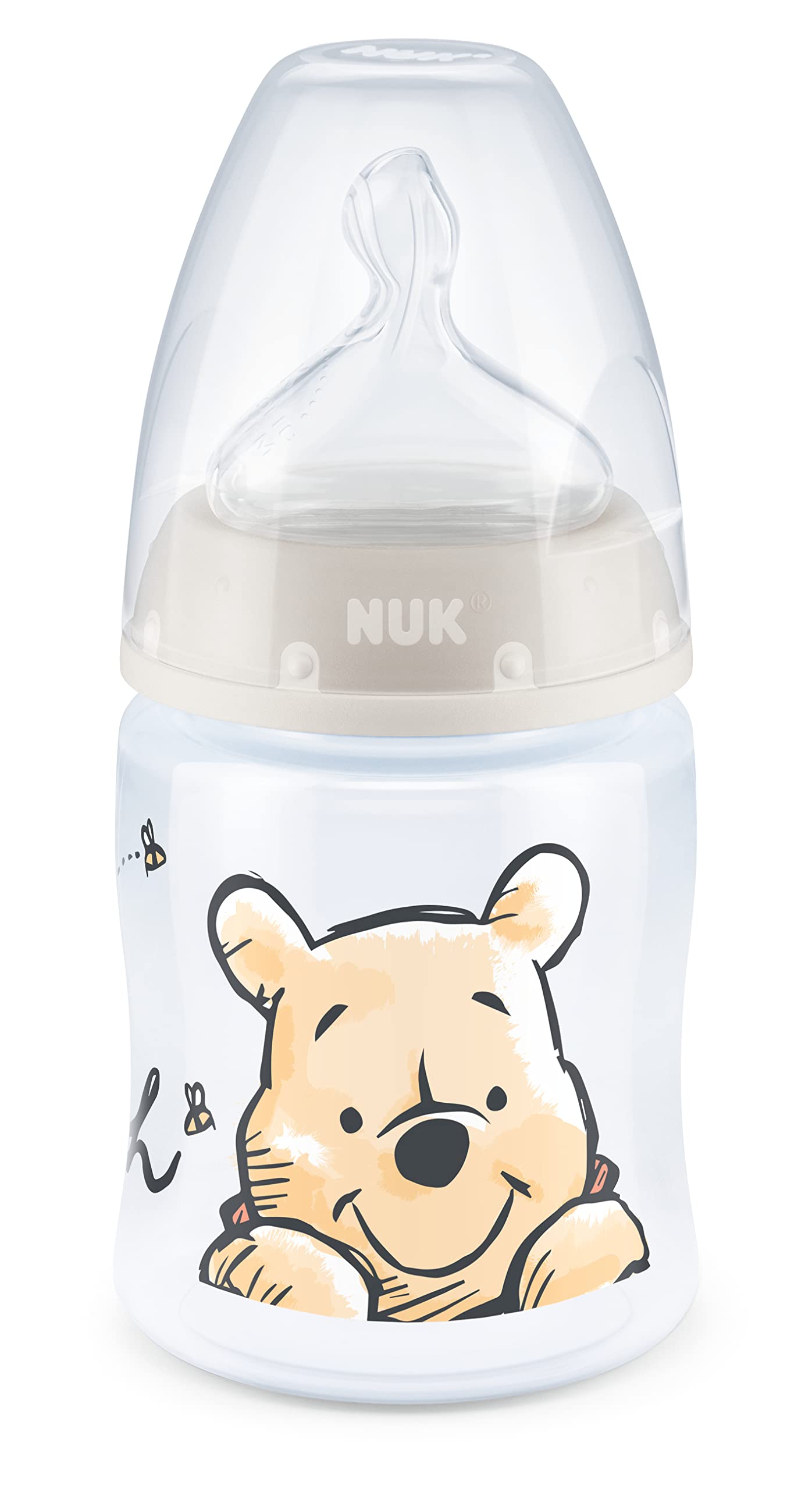 

NUK Premium Choice Winnie the Pooh Baby for Newborns Disney FDNK10743966 Bottle, 150ml, (0+ Months), Design,