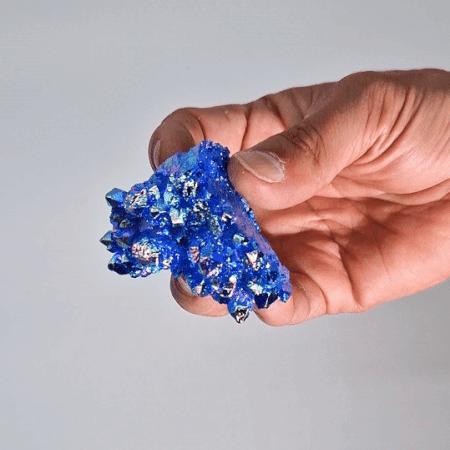 Quartz Crystal Aqua Man-Made Gemstone