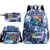 Rainbow Friends Surrounding Backpack Elementary School Student Starry Sky School Bag Three-piece Set