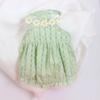 Pretty Floral Style Collar Cat Dress Cute Yellow Green Puppy Tutu Skirt Mini Pet Clothes Thin Princess Dress for Summer