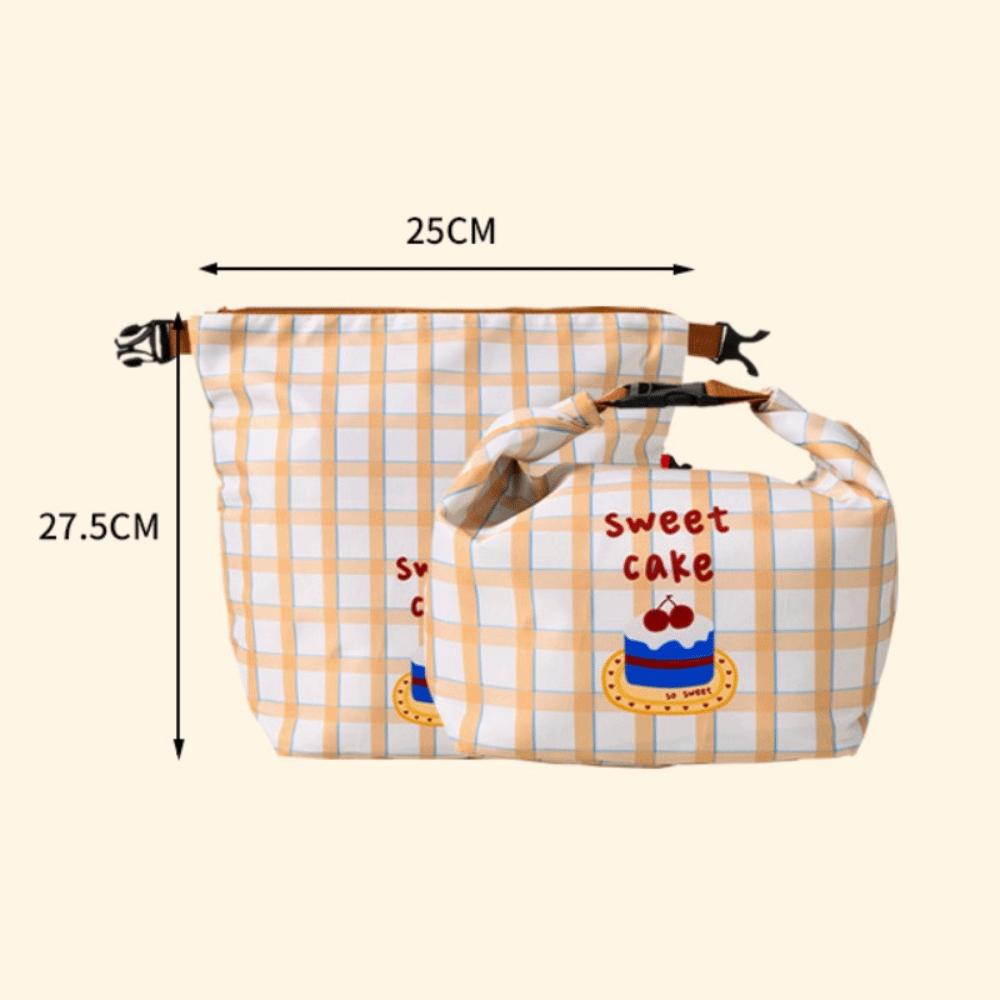 

New Cartoon Print Lunch Bag Large Capacity Oil-proof Outdoor Picnic Bag Fresh-Keeping Portable Students Lunchbox Bag
