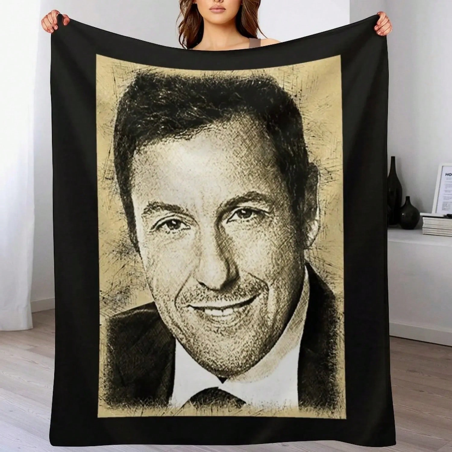 Adam Sandler T-ShirtAdam Sandler Throw Blanket For Decorative Sofa Bed Fashionable Fashion Sofas Luxury Blankets S разноцветный