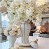 Ceramic Ginger Jar, White Vase with Golden Lines, Handicraft Decorative Vase, European Style Storage Jar with Lid, for Weddings Home(14"-with Lid)
