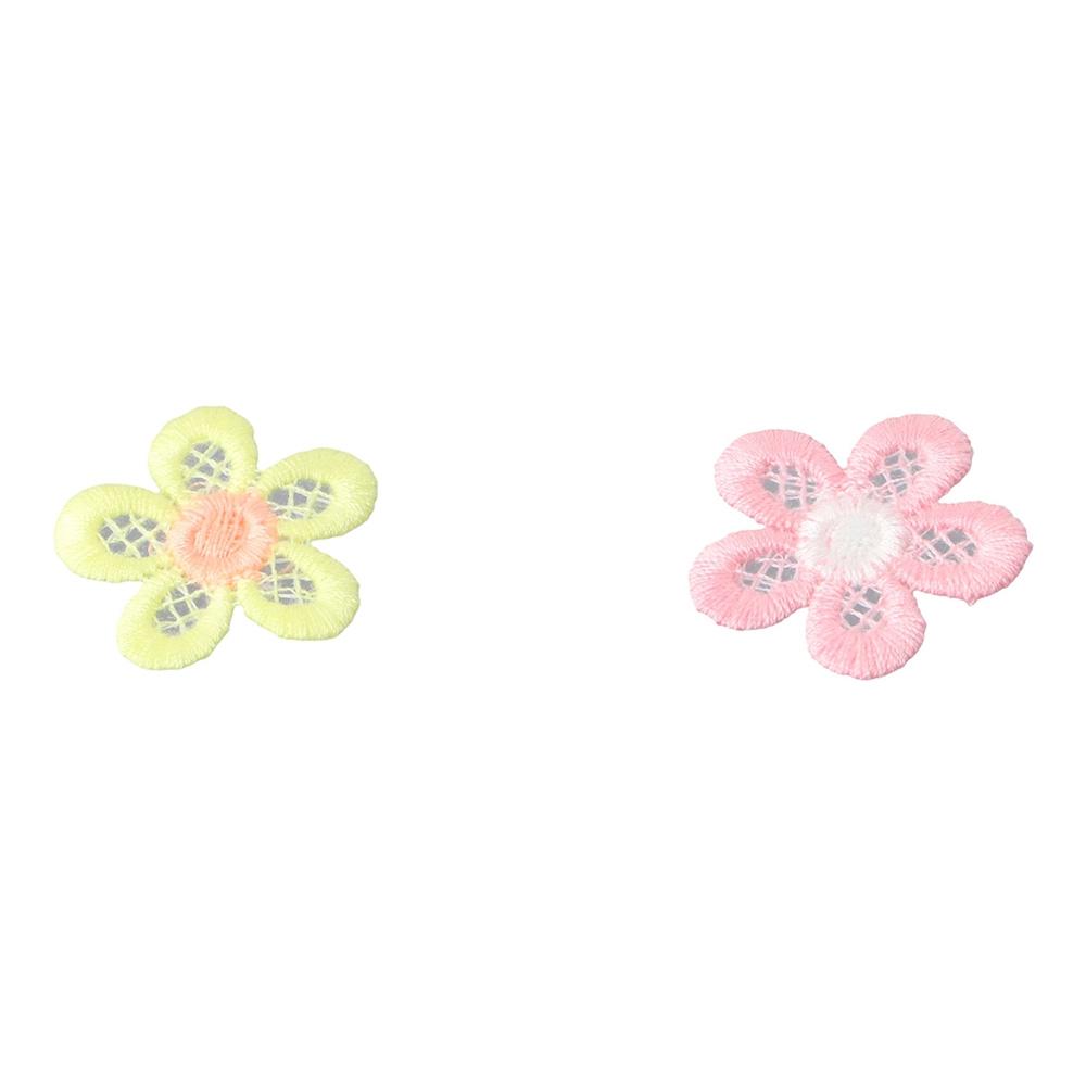 Supplies for Girls Embroidered DIY Crafts Headwear Accessories Knitting Material Flower Patches