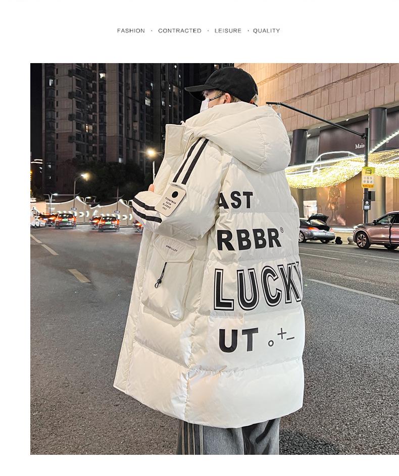 Men's Youth Mid-Length Down Jacket - Winter Thickened Coat for Junior and High School Students