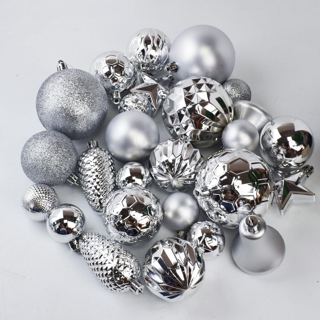 Gorgeous Christmas Ornament Ball Nordic for Christmas Tree Stylish and Gorgeous Decor for and Adding a New Atmosphere 45-Piece Set, Style,
