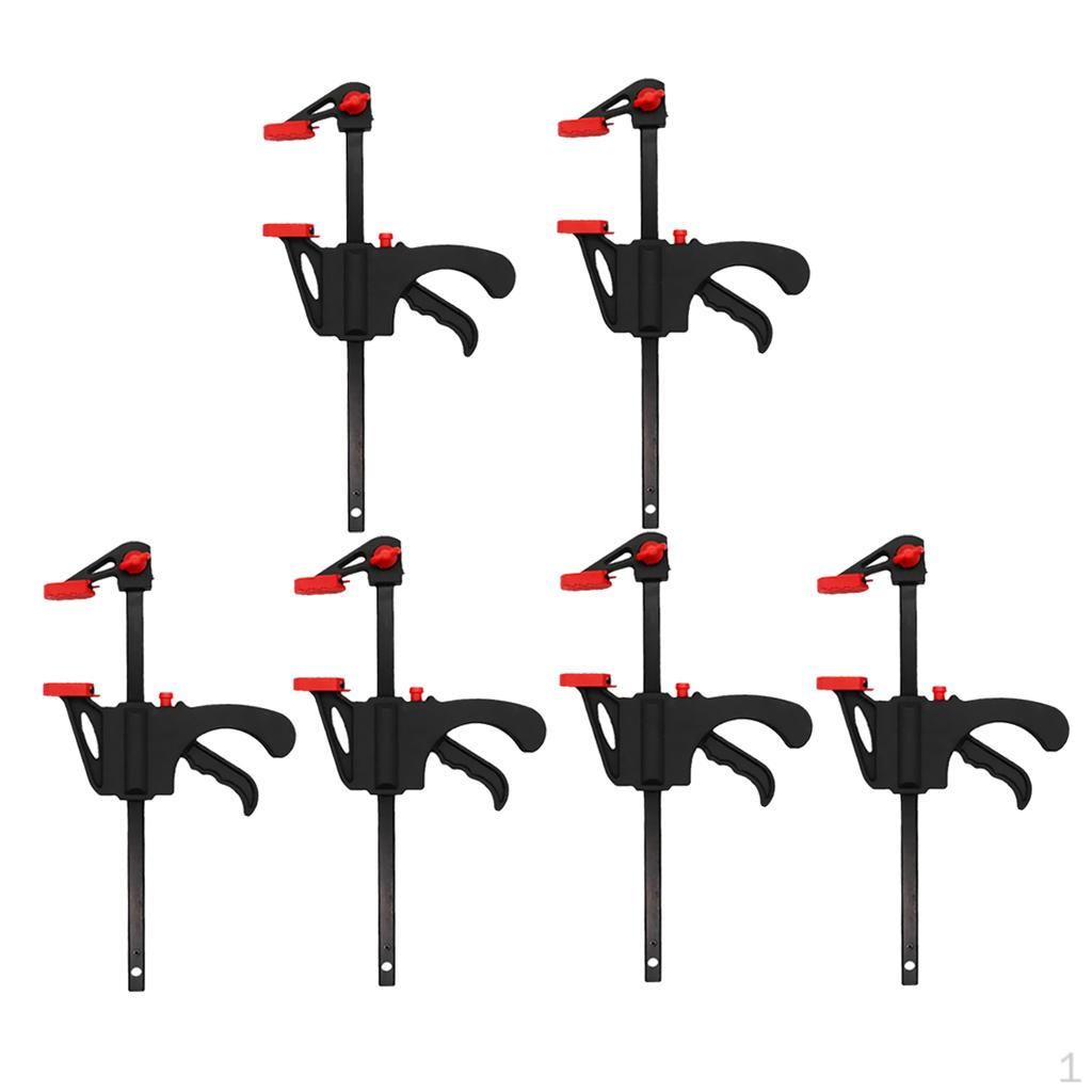 

6 X Пластиковая Сверхпрочная Деревянная Струбцина F Деревообрабатывающий Зажим Трещотка Освобождение