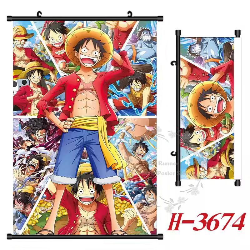 P-One P-Piece Hd Poster Scroll Painting Peripheral Hanging Painting Bedside Living Room Background Wall Cloth Painting