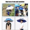 Umbrella Caps with Headband, Water Proof Foldable Umbrella Hat Head Umbrella Hat Fishing Umbrella Hat, Rain Umbrella Hat