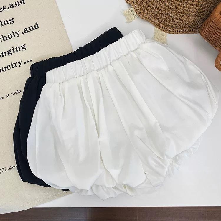 Dívčí šortky Dětské kalhoty poupě K dýňové kalhoty Nadýchané Dívčí jednobarevné Lucernové kalhoty Dívčí letní tenké šortky