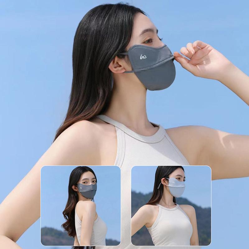 Cycling Ice Silk Face Mask Anti-UV Sun Protection Summer Unisex Adjustable Breathable Bandana Hunting Running Sport Mask Scarf