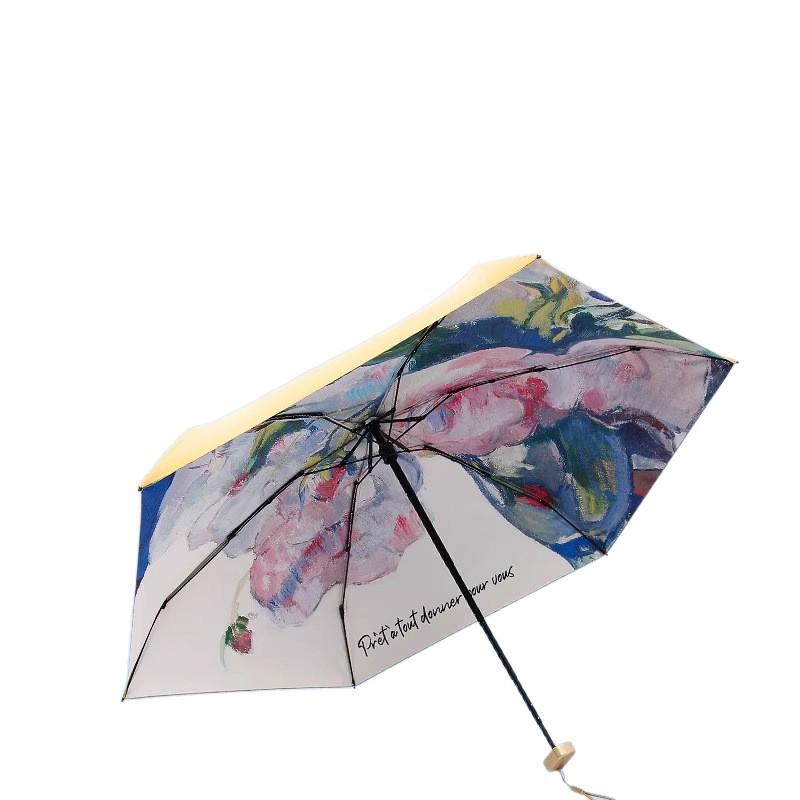Compact Folding Sunshade Umbrella for Women - Portable UV Protection