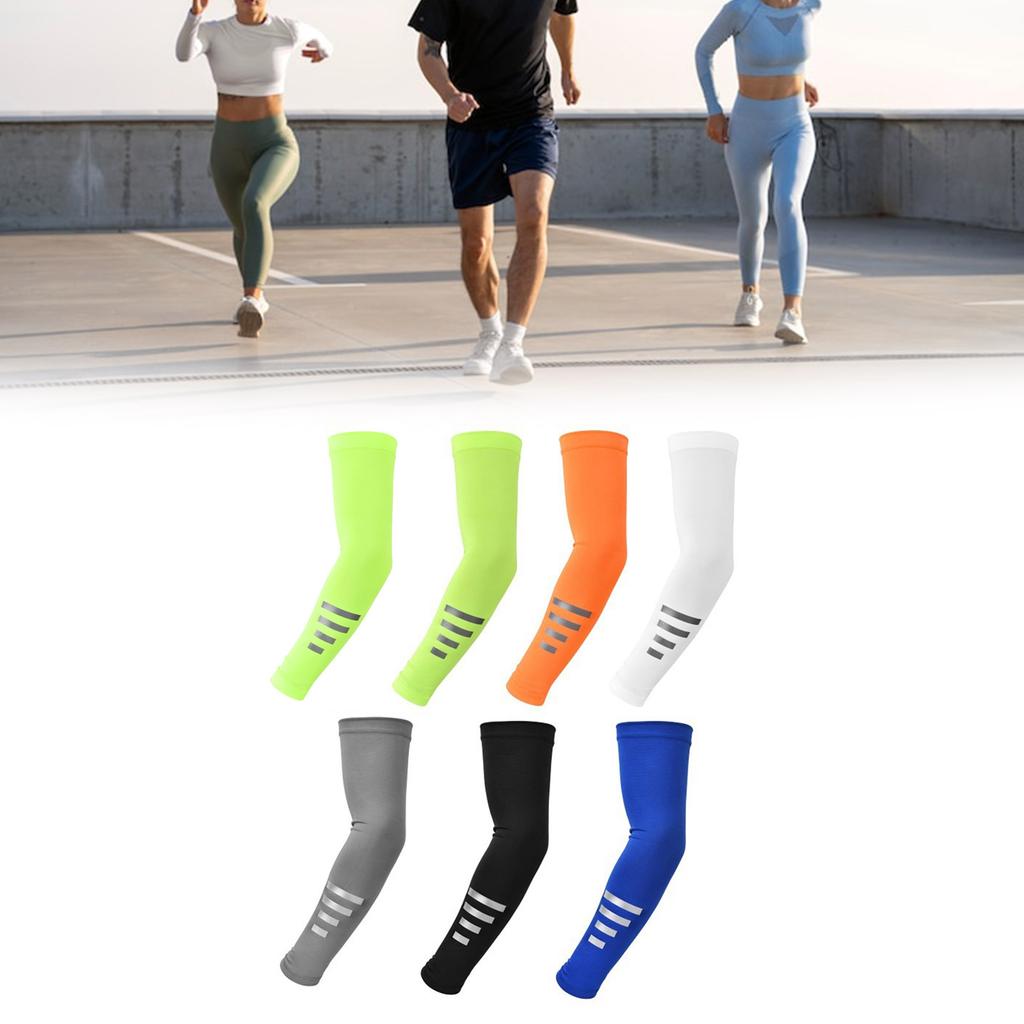 Unisex Sommer Armlinge UV-Schutz Feuchtigkeitsableitendes Gewebe Reflektierende Paspel Wesentlich für Outdoor-Aktivitäten