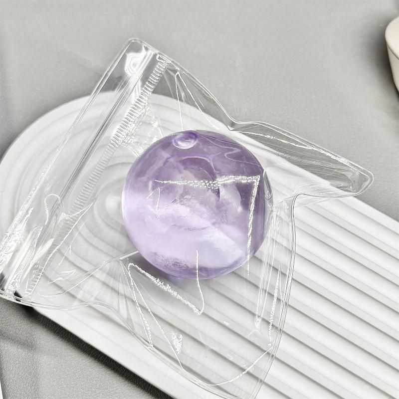 1Pcs Soft Transparent Coconut Maltose Squeeze Ball Stress Relief Fidget Toy for Classroom Quiet Fidgeting Use