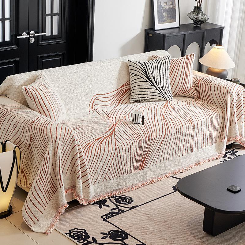 Fabric Wool Yarn Strip Sofa Towel Four Seasons Universal Nordic Non-Slip Sofa Cover One-Piece Cover Baby Sling