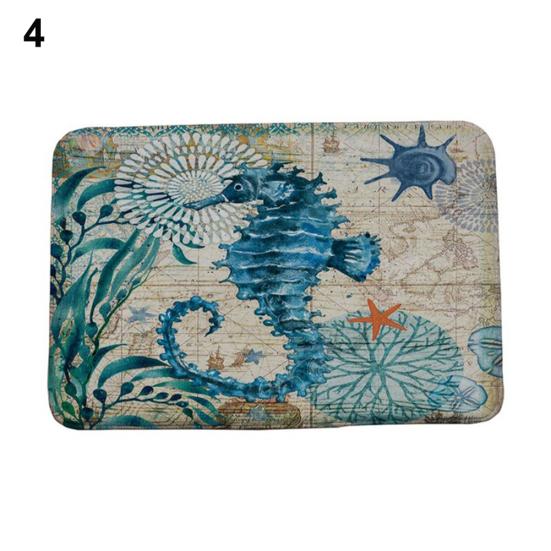 Yousheng Octopus Whale Turtle Seahorse Bathroom Kitchen Anti-slip Floor Mat Home Decor