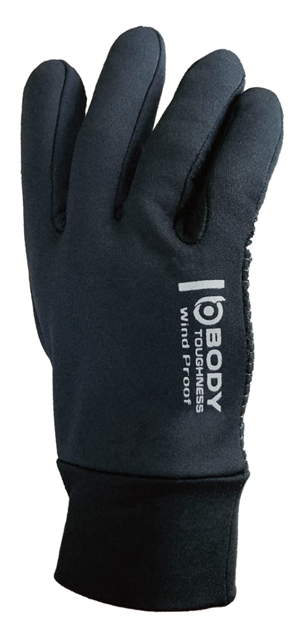 

Otafuku Glove Winter Gloves Windproof with Reflective Black L [Full Non-Slip Tape] JW-140 чёрный