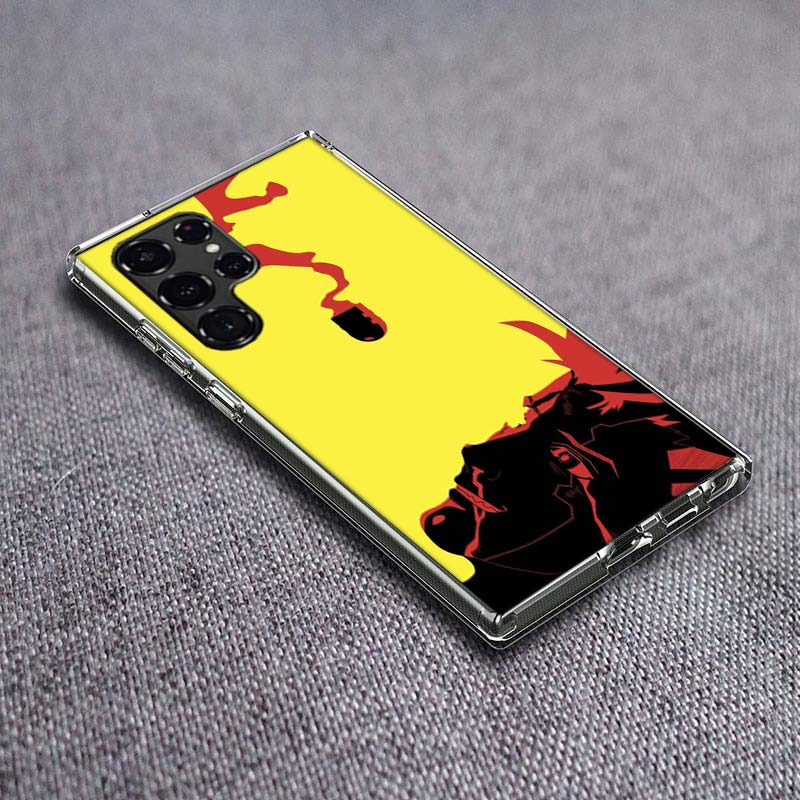 E-Edgerunners Cartoon C-Cyberpunk Phone Case For Samsung Galaxy S24 S23 S21 S20 FE S22 S26 Ultra S25 Edge S10 Plus Cover Clear T