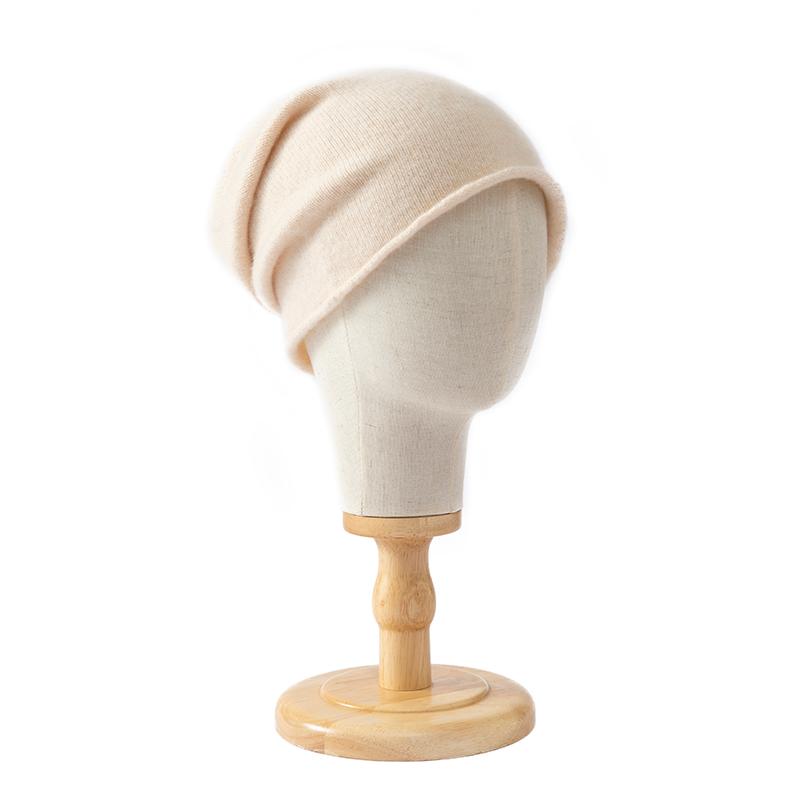 100% High Quality Wool Warm Plush Unisex Knitted Hat with Customizable Embroidery Logo for Autumn and Winter Travel