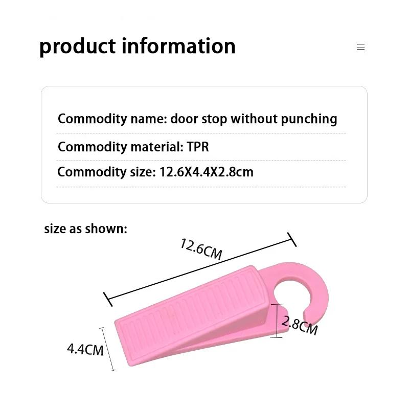 Safety Silicone Door Stopper Door Bottom Windproof Block Wedge Door Stopper Home Office Door Rear Retainer Anti-collision Pad