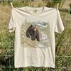Vintage Bear Waterfall Shirt, Forest Mountain Nature Tee, Outdoor Adventure Graphic T-Shirt, Woodland Animal Gift
