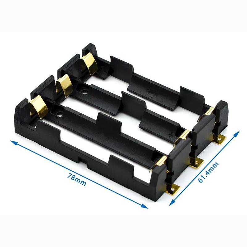 

1X 2X 3X 4X держатель для аккумулятора 18650 SMD 18650 чехол для хранения аккумулятора контейнер внешний аккумулятор с бронзовыми штифтами перезаряжаемый SMT 3 slot