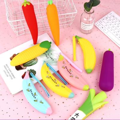 Fruit Vegetable Fruit Vegetable Pencil Case with Zipper Student Pen Case Children Storage Bag
