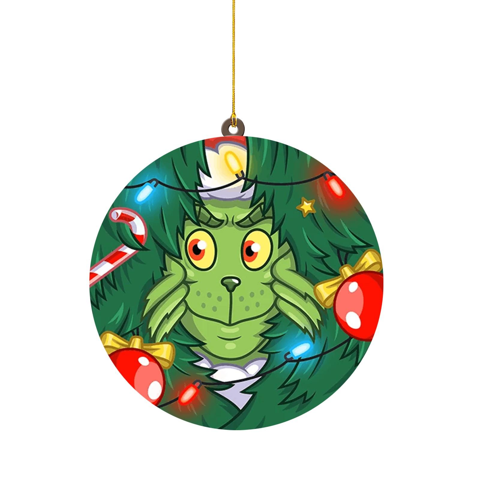 Christmas Tree Wooden Christmas Hanging Christmas Tree Cartoon Decoration