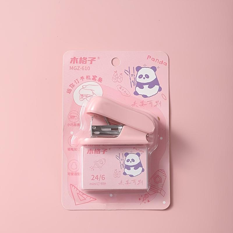 Morandi Mini Stapler Student Cute Small Stapler Office Supplies Handheld Stapler Set