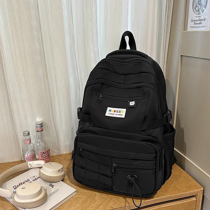 Schoolbag niche design high value large capacity backpack Japanese cute splicing contrasting color backpack junior high school student schoolbag