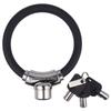 [.co.jp Limited] Captain Stag Bicycle Key Wire Lock Zinc Alloy PVC Coating Dimple Key Length 300mm Diameter 12mm Inner Diameter Approx. 90mm Black Y-7