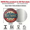 Industrial Mechanical Metal Wall Art Round Aluminum Decor Plate Single Piece
