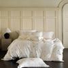 Luxury Lan Jing Tencel Cooling Four-Piece Summer Bedding Set: Silky, Machine Washable Bed Sheet & Duvet Cover for Naked Sleep.